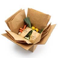 Papiertüte für Lebensmittel aus dem Einzelhandel